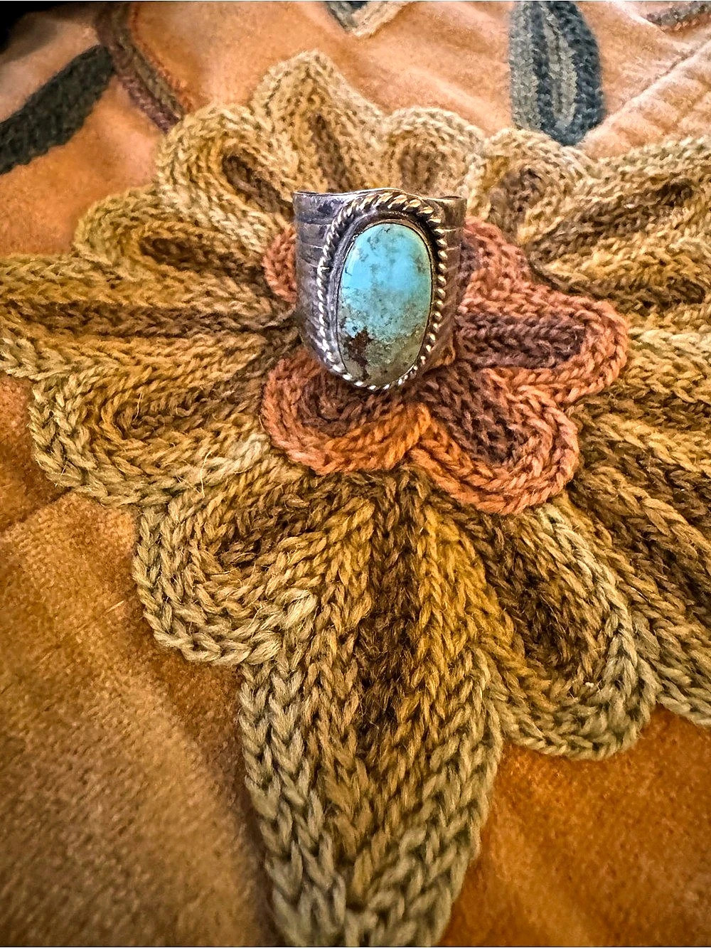 JASON PIERSON Turquoise statement ring Silver Blue